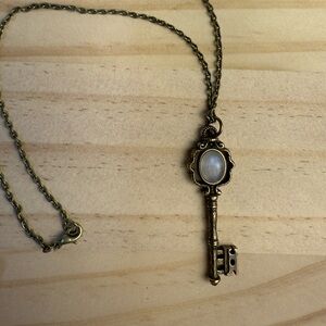 Moonstone Key Pendant Necklace (Restocked!)
